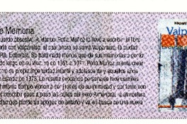 Valparaíso de memoria.  [artículo]
