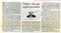 Chejov: hay que seguir leyéndolo  [artículo] Víctor Manuel Muñoz.