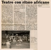 Teatro con ritmo africano.  [artículo]