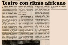 Teatro con ritmo africano.  [artículo]