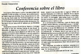 Conferencia sobre el libro  [artículo] Almendral.
