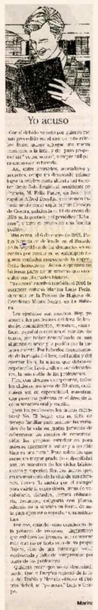 Yo acuso  [artículo] Marina.