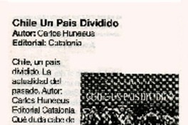 Chile un país dividido.  [artículo]