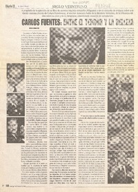 Carlos Fuentes, entre el terror y la belleza (entrevistas) [artículo] Hugo Beccacece