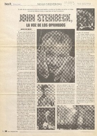 John Steinbeck, la voz de los oprimidos  [artículo] Alfredo Bryce Echenique