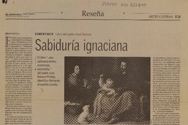 Sabiduría ignaciana  [artículo] Fernando Montes S. J.