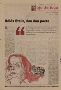 Adiós Stella, ñau ñau poeta  [artículo]Pedro Lemebel.