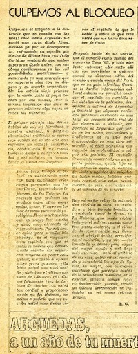 Culpemos al bloqueo  [artículo] R. G.