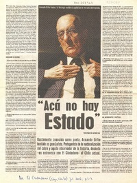 "Acá no hay Estado" (entrevista)  [artículo]Sebstián Larraín Saá.