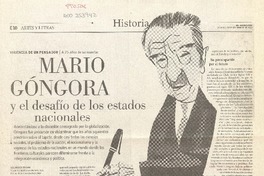 Mario Góngora y el desafío de los estados nacionales  [artículo] Ana María Stuven.