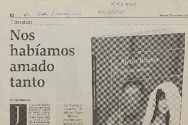 Nos habíamos amado tanto  [artículo] Tito Matamala.