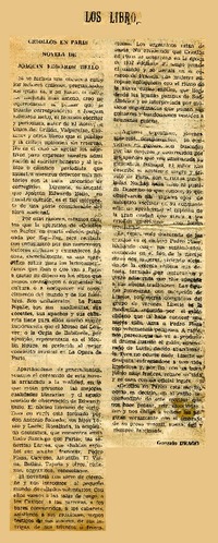 Criollos en París  [artículo] Gonzalo Drago.