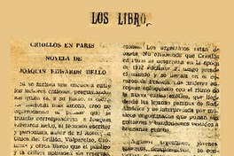 Criollos en París  [artículo] Gonzalo Drago.