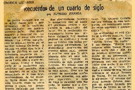 Recuerdos de un cuarto de siglo  [artículo] Alfredo Aranda.