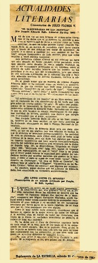 El subterráneo de los jesuitas  [artículo] Julio Flores V.