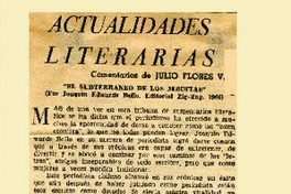 El subterráneo de los jesuitas  [artículo] Julio Flores V.