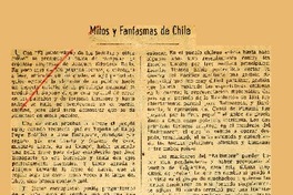 Mitos y fantasmas de Chile  [artículo] Raúl Silva Castro.
