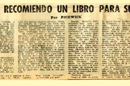 Nuevas crónicas  [artículo] Pickwick.