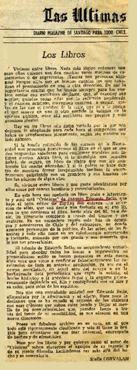 Los libros  [artículo] Stella Corvalán.