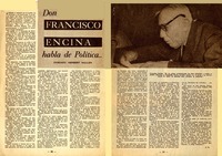 Don Francisco Encina habla de política... (entrevista)  [artículo] Herbert Muller.