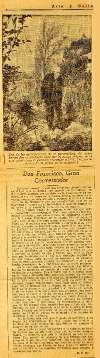 Don Francisco, gran conversador  [artículo] R. C. M.