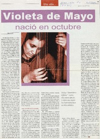 Violeta de mayo nació en octubre  [artículo] MarcocraM.