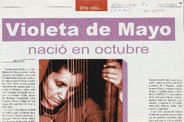 Violeta de mayo nació en octubre  [artículo] MarcocraM.