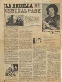 La ardilla de Central Park  [artículo] Licha Ballerino.