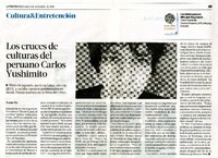 Los cruces de culturas del peruano Carlos Yushimito  [artículo] Tomàs Vio.