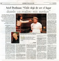 "Chile dejó de ser el lugar donde yo realizo mis sueños" (entrevista)  [artículo] Constanza Hola Chamy.