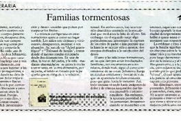 Familias tormentosas  [artículo] Patricia Espinosa.