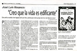 "Creo que la vida es edificante" (entrevista)  [artículo] Jorge Abasolo Aravena.