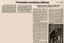 Principales escritoras chilenas  [artículo] Marino Muñoz Lagos.