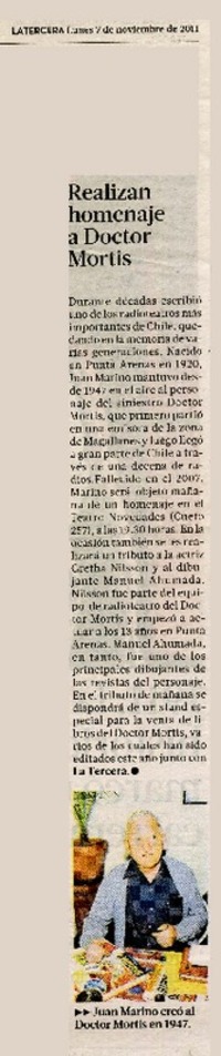 Realizan homenaje a Doctor Mortis  [artículo].