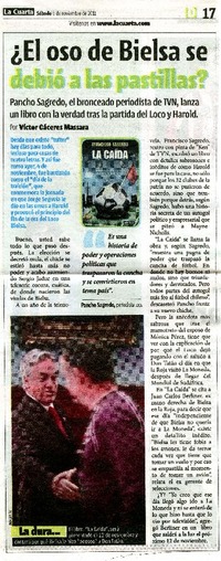 El oso de Bielsa se debió a las pastillas?  [artículo] Víctor Cáceres Massara.