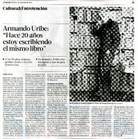 "Hace 20 años estoy escribiendo el mismo libro"  [artículo] Javier García.