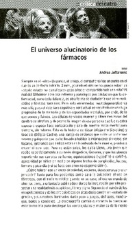 El universo alucinatorio de los fármacos  [artículo] Andrea Jeftanovic.