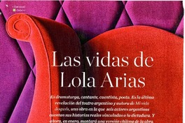 Las vidas de Lola Arias  [artículo] Diego Zúñiga.