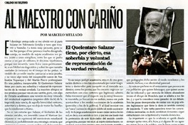 Al maestro con cariño  [artículo] Marcelo Mellado.