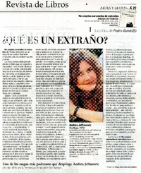 ¿Qué es un extraño?  [artículo] Pedro Gandolfo.