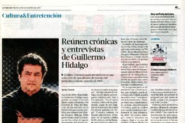 Reúnen crónicas y entrevistas a Hugo Hidalgo  [artículo] Javier García.