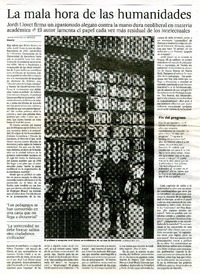 La mala hora de las humanidades  [artículo] Javier Rodríguez Marcos.