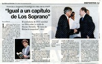 "Igual a un capítulo de Los Soprano" (entrevista)  [artículo] Víctor García.