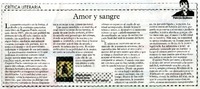 Amor y sangre  [artículo] Patricia Espinosa.