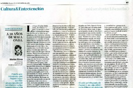 A 20 años de Mala Onda  [artículo] Matías Rivas.