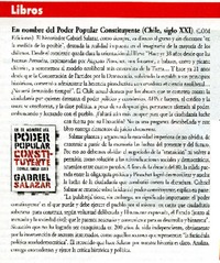 En nombre del Poder Popular Constituyente  [artículo] Alejandro Lavquén.