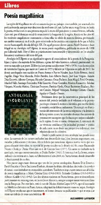 Poesía magallánica  [artículo] Alejandro Lavquén.