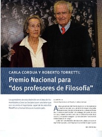 Premio Nacional para "dos profesores de filosofía"  [artículo] Eduardo. Molina.
