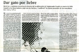 Dar gato por liebre  [artículo] Ángel Viñas.