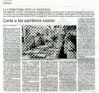 Carta a los escritores vascos  [artículo] Fernando Aramburu.